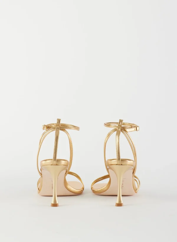 Tibi Metallic Nappa Guy Sandal Gold Sale