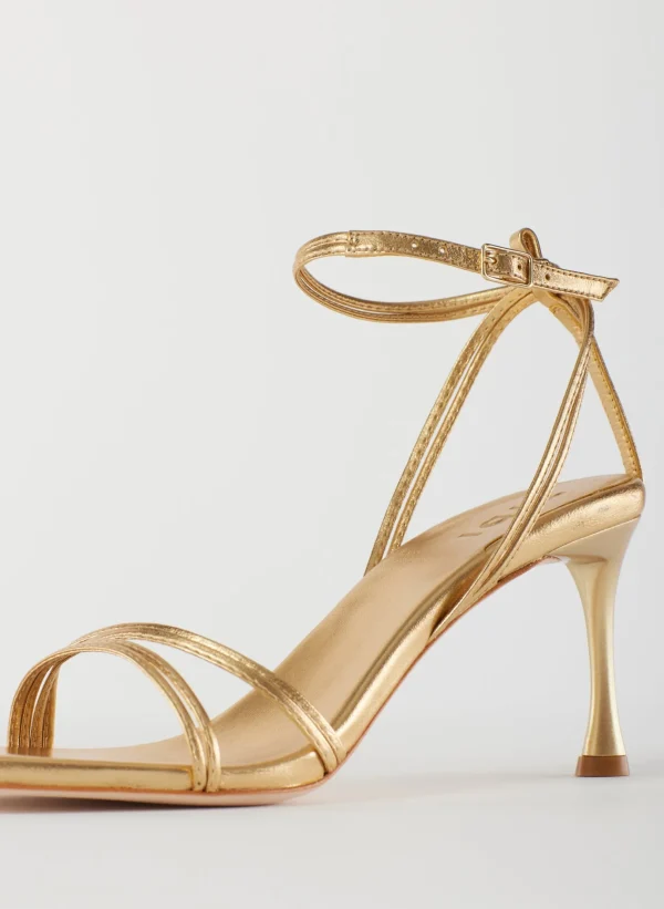 Tibi Metallic Nappa Guy Sandal Gold Sale