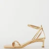 Tibi Metallic Nappa Harper Sandal Gold Online