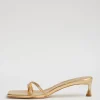 Tibi Metallic Nappa Jim Sandal Gold Best
