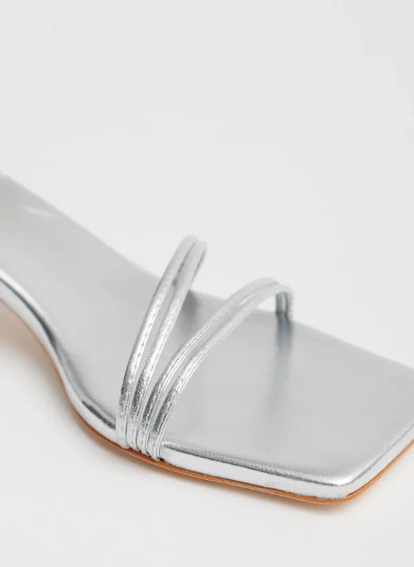 Tibi Metallic Nappa Jim Sandal Silver Online