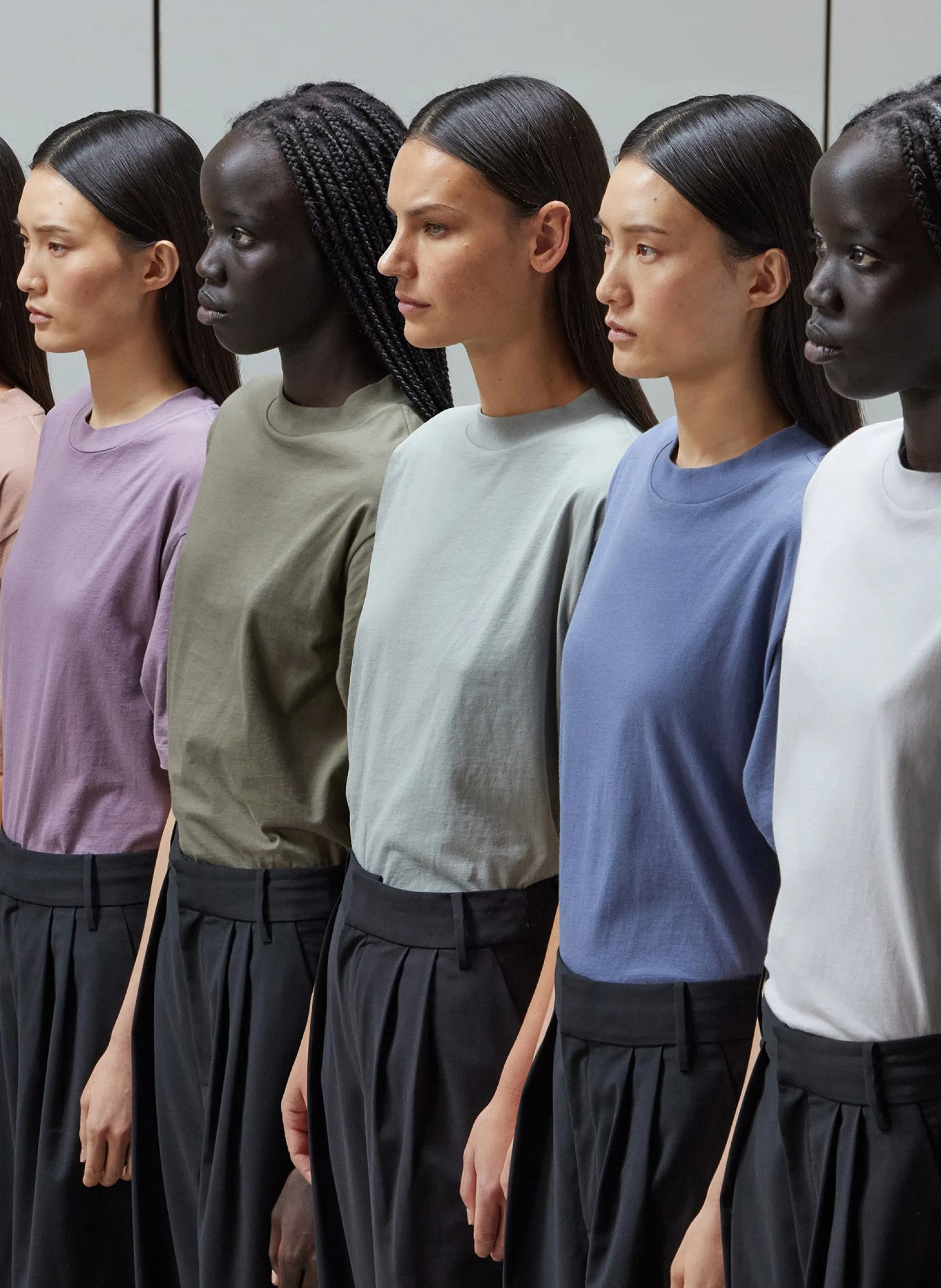 mock_neck_unisex_tshirt_1.webp Tibi Mock Neck Unisex T-Shirt Pumice Grey Outlet