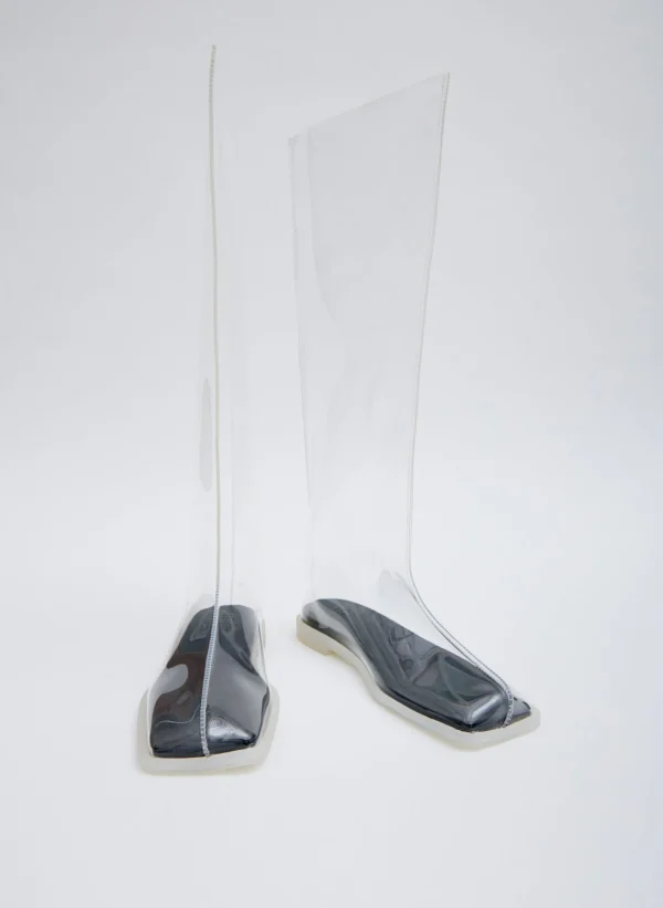 Tibi Mookie Rain Boot Clear New