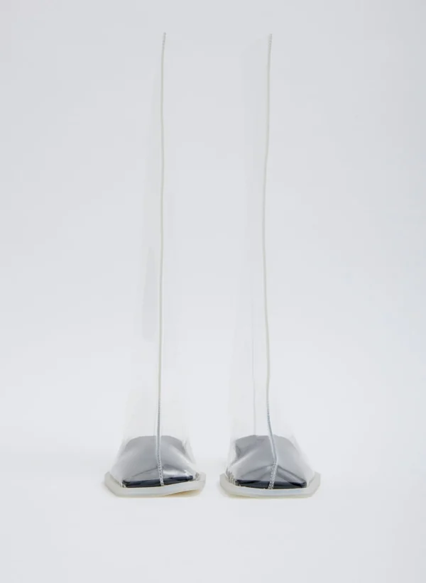 Tibi Mookie Rain Boot Clear New