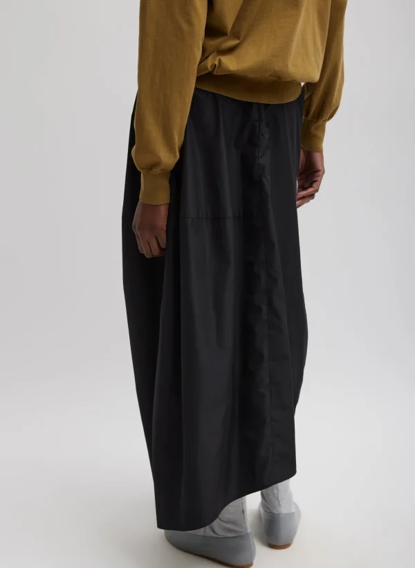 Tibi Nylon Asymmetrical Balloon Skirt Black New