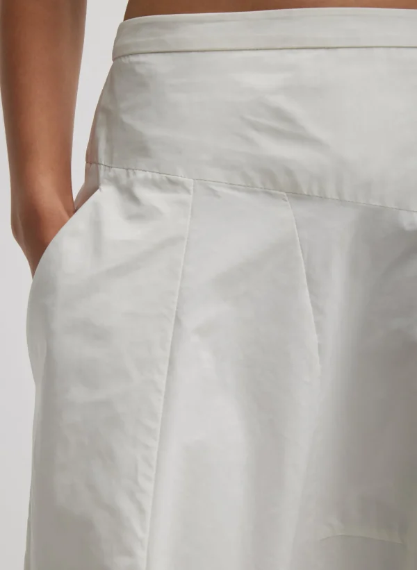 Tibi Nylon Asymmetrical Balloon Skirt White Cheap