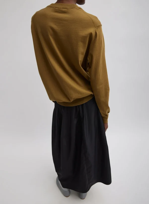 Tibi Nylon Asymmetrical Balloon Skirt Black New