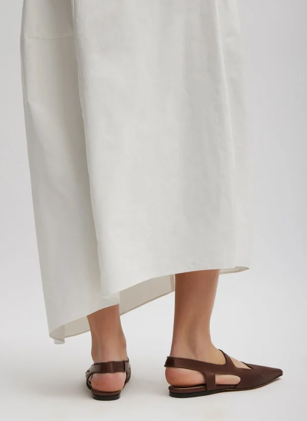 Tibi Nylon Asymmetrical Balloon Skirt White Cheap