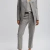 Tibi Oliver Cotton Stretch Tricotine Lennon Ankle Pant Grey Moon New