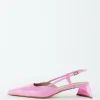 Tibi Patent Leather Oscar Slingback Baby Pink Flash Sale