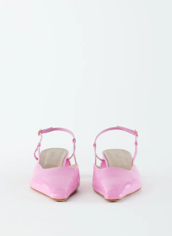 Tibi Patent Leather Oscar Slingback Baby Pink Flash Sale