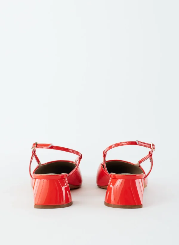 Tibi Patent Leather Oscar Slingback Red Cheap