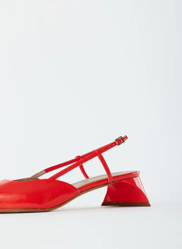 Tibi Patent Leather Oscar Slingback Red Cheap