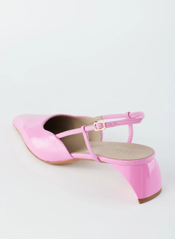 Tibi Patent Leather Oscar Slingback Baby Pink Flash Sale