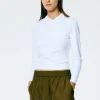Tibi Perfect Shrunken V-Neck T-Shirt White Outlet