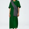 Tibi 4 Ply Silk T-Shirt Dress Grass Fashion