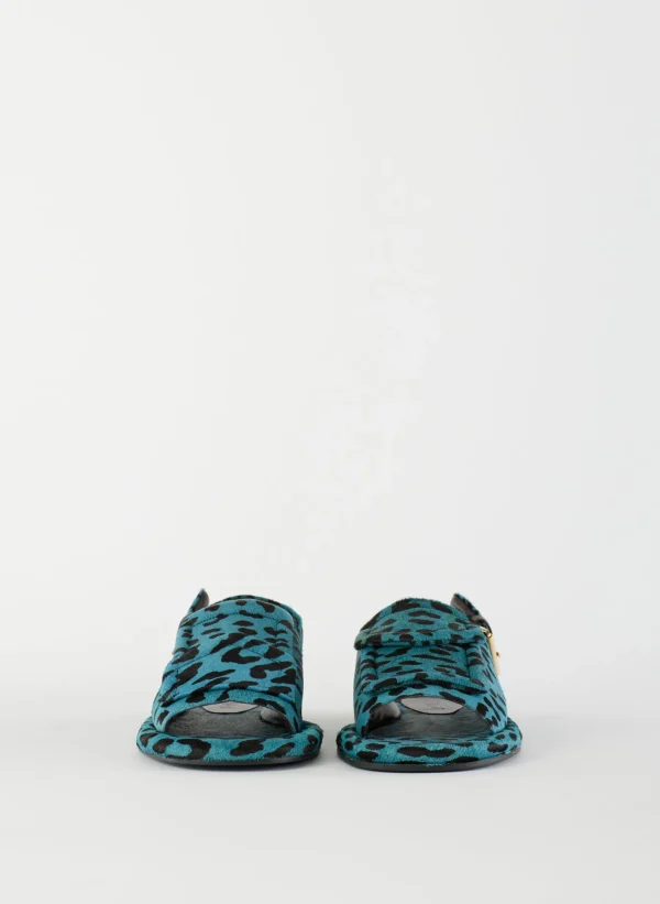 Tibi Pony Hair Calf Print Slingback Beryen Sandal Baby Blue Best