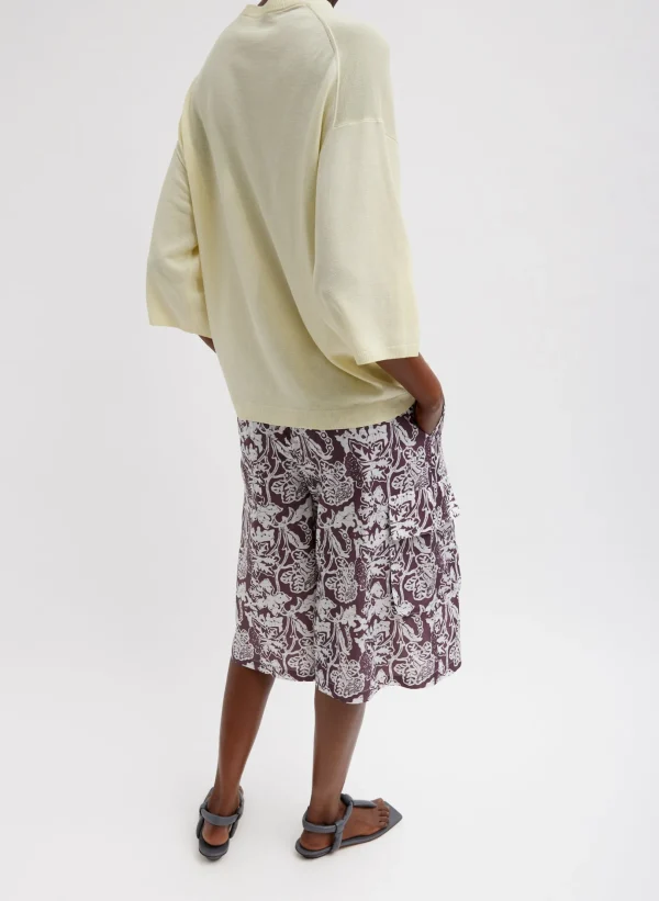 Tibi Recycled Nylon Batik Cargo Short Cinnamon Multi Discount