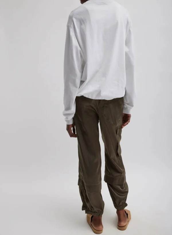 Tibi Shiny Nylon Pull On Wilt Jogger Dune Clearance