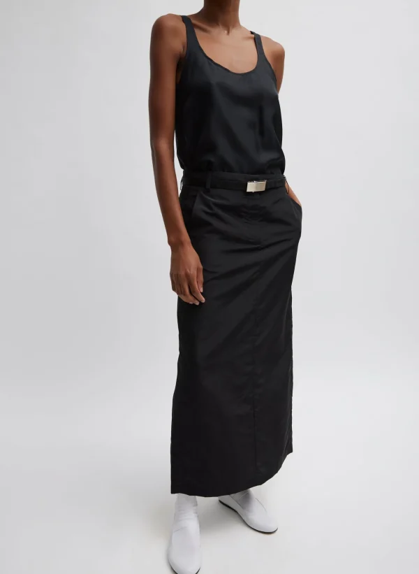 Tibi Silk Habutai Tank Top Black Store