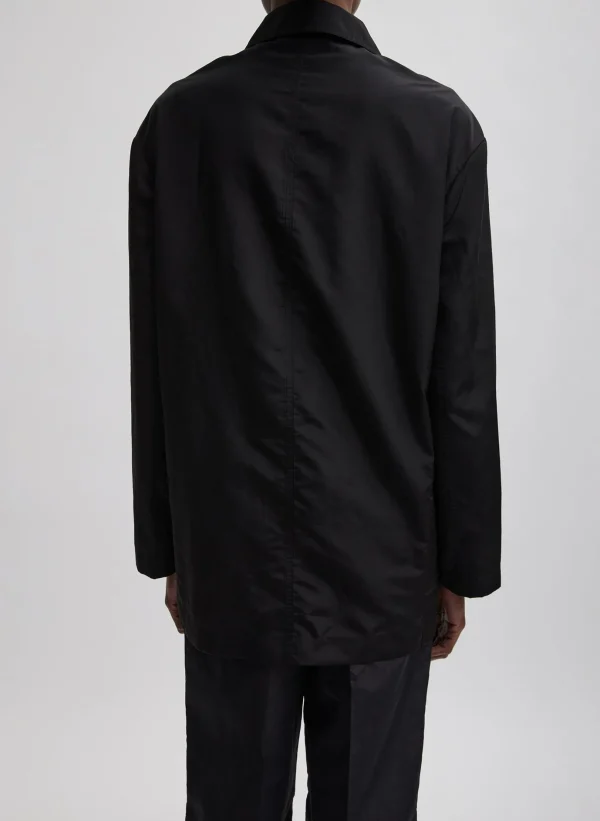 Tibi Silk Nylon Liam Blazer Black Store