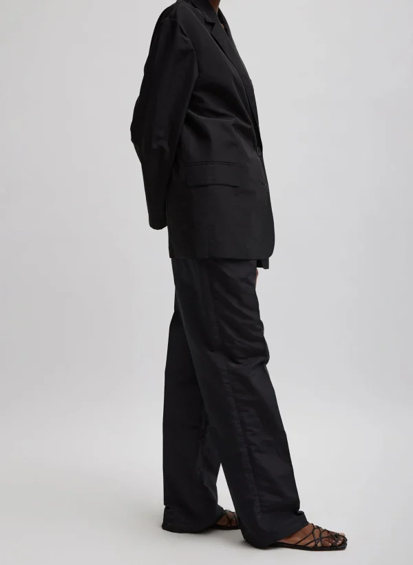 Tibi Silk Nylon Liam Blazer Black Store