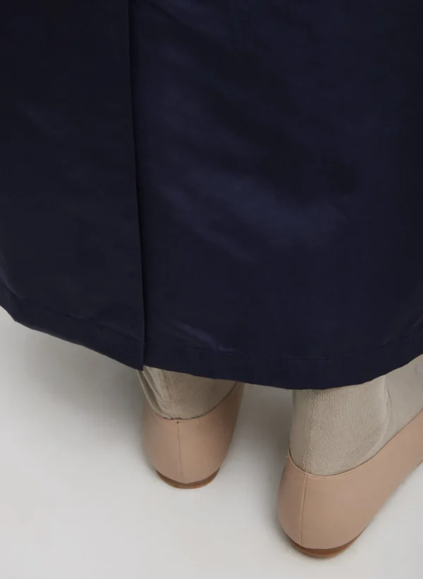Tibi Silk Nylon Maxi Skirt Navy Flash Sale