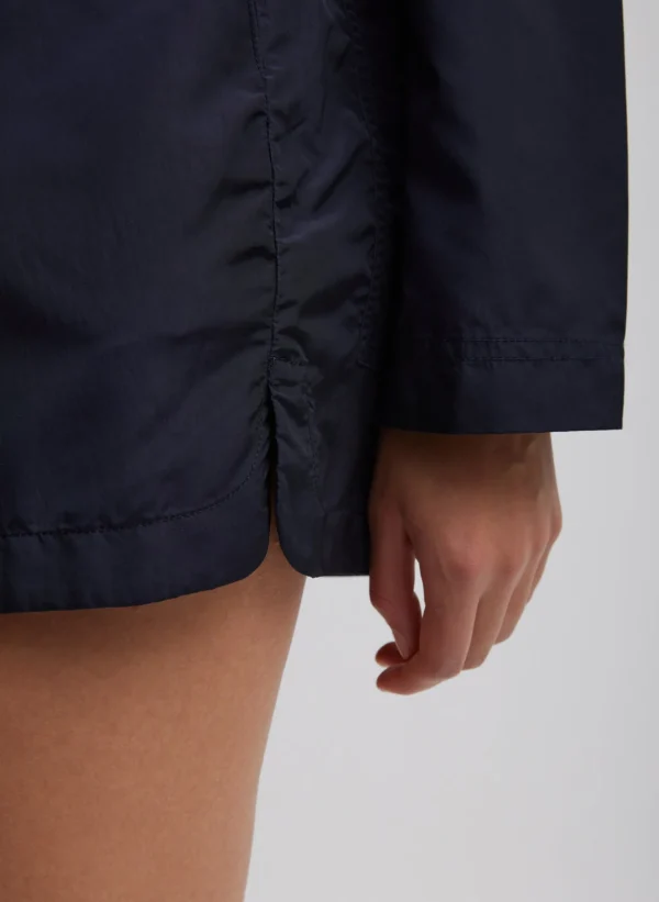Tibi Silk Nylon Pull On Shorts Navy Shop