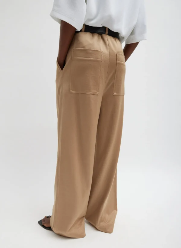Tibi Silk Terry Pleated Pull On Pant Granola Best Sale