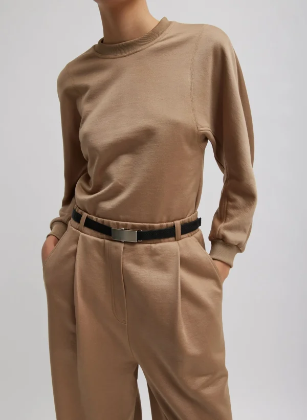 Tibi Silk Terry Sculpted Sleeve Slim Sweatshirt Granola Store