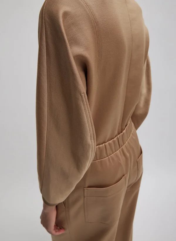 Tibi Silk Terry Sculpted Sleeve Slim Sweatshirt Granola Store