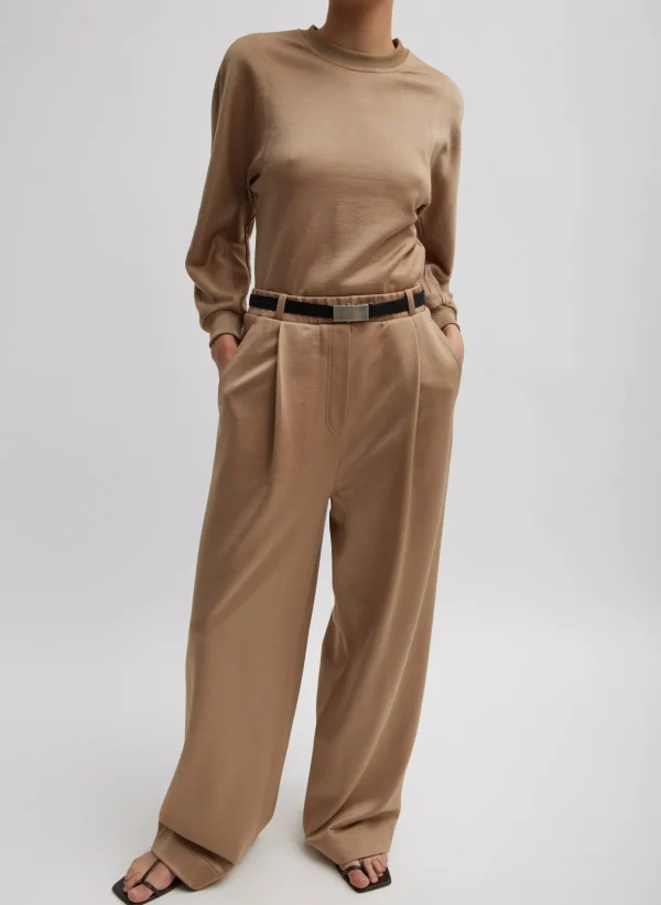 Tibi Silk Terry Sculpted Sleeve Slim Sweatshirt Granola Store