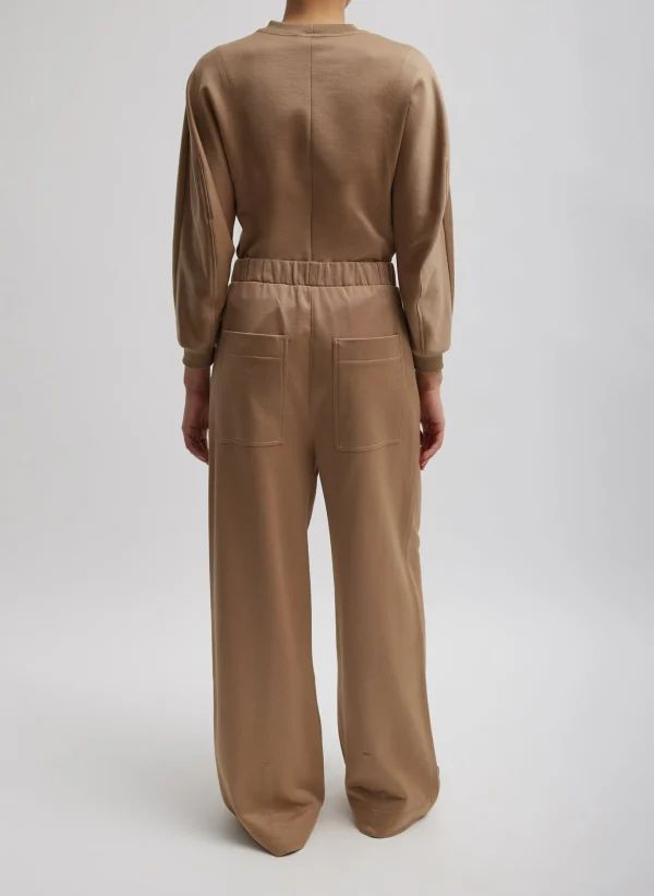Tibi Silk Terry Sculpted Sleeve Slim Sweatshirt Granola Store
