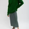 Tibi Soft Mohair Crewneck Easy Pullover Grass Discount