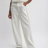 Tibi Spring Denim Tuck Jean White Best Sale