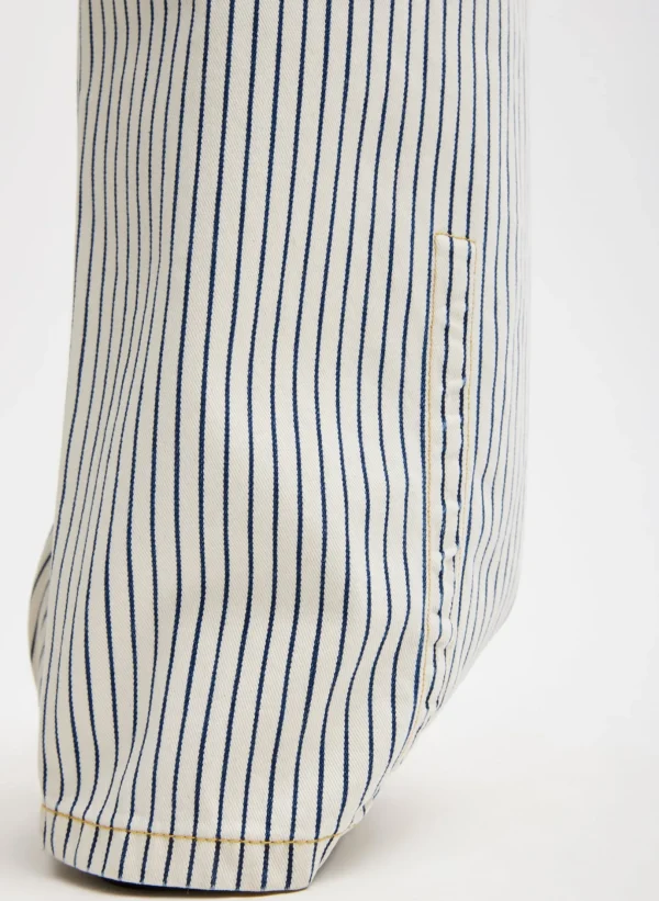 Tibi Stone Washed Striped Denim Sid Jean Navy Multi Cheap