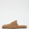 Tibi Suede Granger Slide Tan Flash Sale