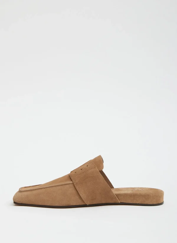 Tibi Suede Granger Slide Tan Flash Sale