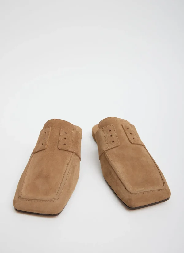 Tibi Suede Granger Slide Tan Flash Sale