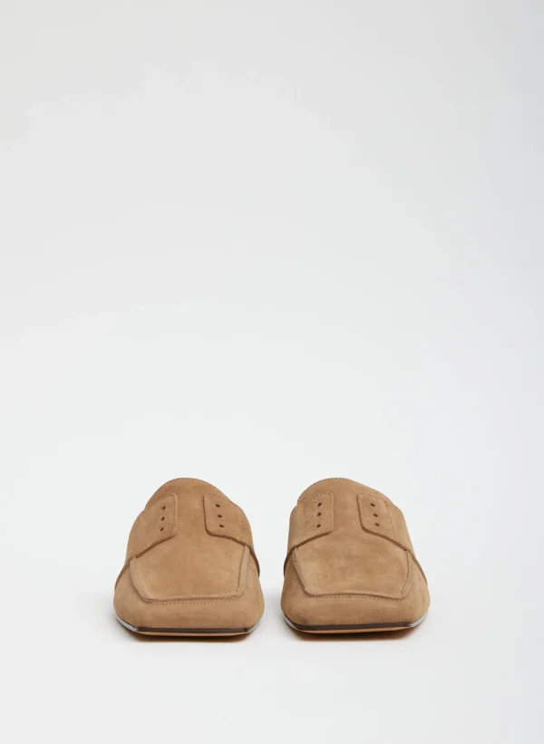 Tibi Suede Granger Slide Tan Flash Sale