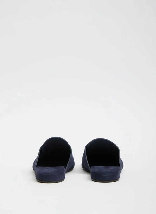 Tibi Suede Granger Slide Navy Cheap