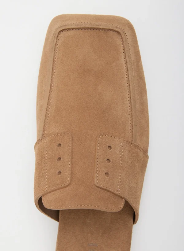 Tibi Suede Granger Slide Tan Flash Sale