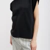 Tibi Summer Sweatshirting Sleeveless Easy Top Black Store