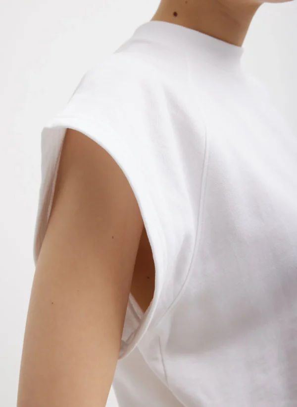 Tibi Summer Sweatshirting Sleeveless Easy Top White Shop