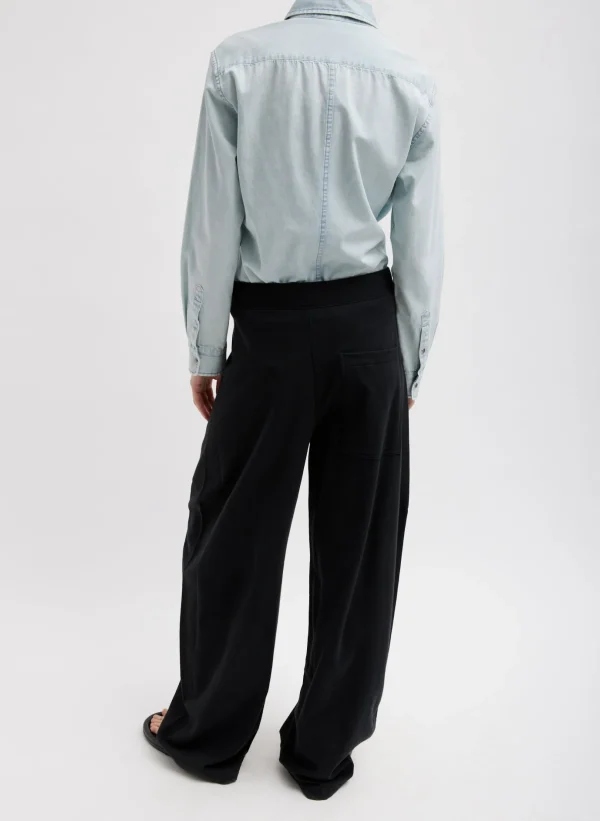 Tibi Summer Sweatshirting Winslow Pant Black Discount
