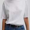 Tibi Super Fine Gauge Perfect Short Sleeve Men's Pullover White Shop