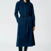 Tibi Tencel Cotton Pull On Full Skirt Blue New