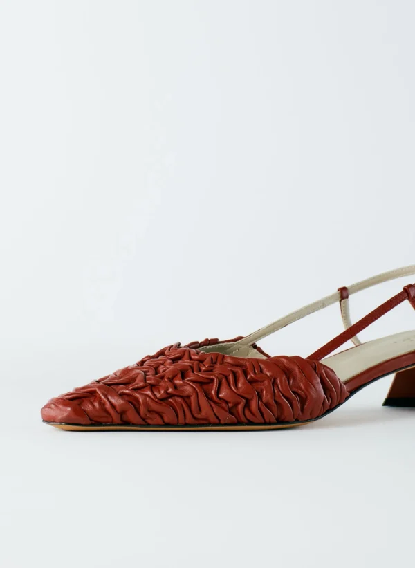 Tibi Textu Victor Slingback Red Best