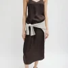 Tibi The Slip Dress Brown Fashion