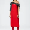 Tibi The Slip Dress Red Sale